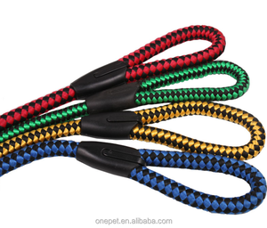 Laisse pour chien en nylon à motif solide, grande taille, pour bouledogue, mastif <span class=keywords><strong>tibétain</strong></span>, avec décoration de ressort anti-explosion - Product Image 5