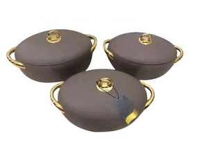 Nouvel ensemble de chauffe-plats thermiques de luxe 2024 pour <span class=keywords><strong>cuisine</strong></span>, idéal pour les cadeaux, avec récipients isothermes dorés pour garder les aliments au chaud - Product Image 6
