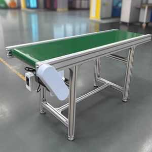 Convoyeur à bande en PVC vert personnalisé en usine - Product Image 1