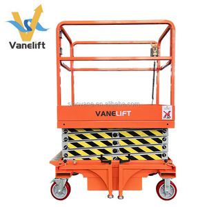 300kg 500kg pequeña plataforma de trabajo aéreo 3 4 5 6 7 Metros tipo tijera eléctrica Mini Manlift elevador de un solo hombre elevador de pedidos de batería - Product Image 6
