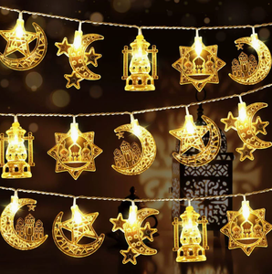 3M 20LED funciona con pilas <span class=keywords><strong>estrella</strong></span> Luna cadena <span class=keywords><strong>de</strong></span> luces multiestilo luces centelleantes <span class=keywords><strong>de</strong></span> hadas para Ramadán musulmán iluminación decorativa <span class=keywords><strong>de</strong></span> vacaciones - Product Image 6