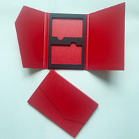 Nouvel arrivage d'emballage de cartes boîte en papier carton fermeture magnétique boîte de carte-cadeau de crédit d'affaires pour une/double cartes