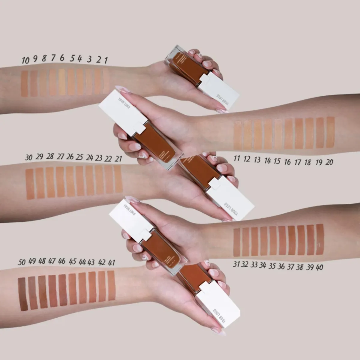 154 colors 3 in one white skin place makeup private label foundation all skin foundat makeup beauty foundation matt