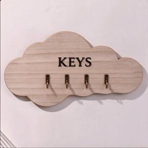 Plaque de porte décorative, ornement mural de bienvenue, patères créatives en bois pour l'entrée de la maison - Product Image 1