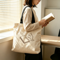 Sac cadeau en toile imprimée avec fermeture éclair, motif de dessin animé, poignée, résistant à l'usure, pochette de rangement réutilisable, sac d'emballage pour voyage en plein air