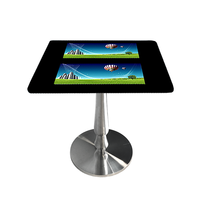 Nouvelle Table Tactile Carrée Interactive 10 Points 4K LG pour Café et Restaurant, Écran Double LCD Étanche avec Recharge Sans Fil