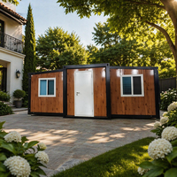 Maison conteneur pliable à double aile extensible, étanche, pour logement de chantier
