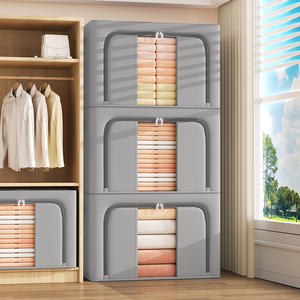 Boîte de rangement en tissu Oxford grande capacité, pliable, épaissie, pour couettes et vêtements, organisation de placard - Product Image 3