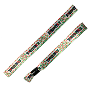 Bracelets tissés en polyester écologiques personnalisés, style art populaire, colorés, pour festivals <span class=keywords><strong>de</strong></span> <span class=keywords><strong>musique</strong></span>, promotionnels et personnalisables - Product Image 3