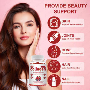 Gomitas con Sabor a <span class=keywords><strong>Granada</strong></span> y Bayas, Multicolágeno, 5 Tipos, Biotina, Ácido Hialurónico, Complejo <span class=keywords><strong>de</strong></span> Vitamina C, Suplemento Vegano <span class=keywords><strong>de</strong></span> Belleza - Product Image 6