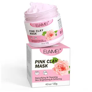 Beauty Face Masks Detoxifying cleansing skin brightening softening ELAIMEI pink clay mask