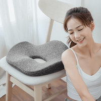 Coussin de siège en mousse à mémoire de forme en forme de U, antidérapant, orthopédique, pour le soulagement des douleurs du coccyx, de la sciatique et du dos, amovible et lavable, 100% siège