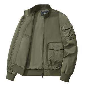 Veste d'automne et d'hiver pour homme avec logo personnalisé, col ample, style utilitaire, rembourrée en coton, vêtements décontractés pour le printemps et l'automne - Product Image 3