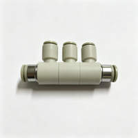 Raccord rapide pneumatique rotatif PHK8-6 à 5 voies, connecteur rapide pour tuyau d'air à une touche, connecteur de tuyau rotatif à cinq voies