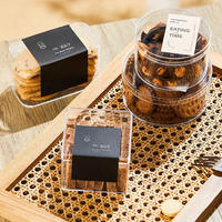 Boîte d'emballage personnalisée et recyclable pour gâteaux en tranches, crêpes, gaufres, tiramisu, rouleaux à la cannelle, croissants et biscuits