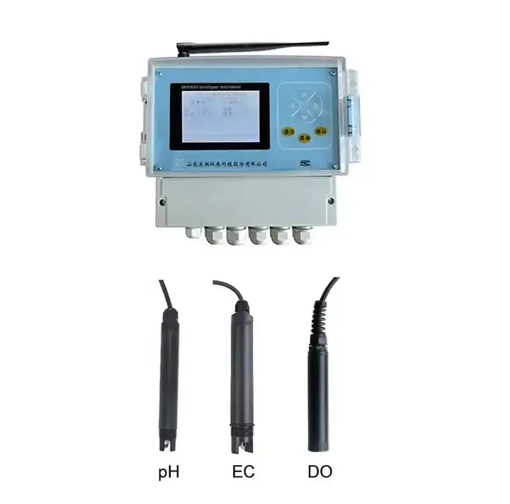 Online Multiparameter Digital Water Quality Test Kit with Aquaculture Equipment:pH EC DO Temp. Probes