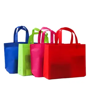Custom PP Non Woven Polypropylene Woven Bag Non Woven Reusable Shopping Tote Bag With Logo