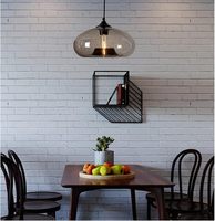 Lustre vintage en forme d'oignon, style industriel, luminaire suspendu E27, lampe de plafond, cage en verre coloré