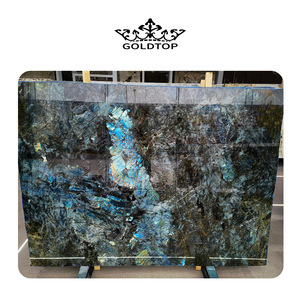 GOLDTOP Neuerscheinung Granit Granito Naturstein Arbeitsplatten Küche Luxus Bodenfliesen Blauer Labradorit Granitplatte - Product Image 1