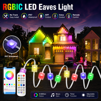 Éclairage LED RGBIC pour avant-toits, éclairage extérieur permanent pour maison, étanche IP67, commande vocale par application, installation facile