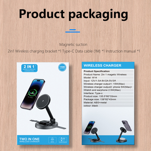 Station de charge de bureau magnétique PD avec logo personnalisé, 15 W, chargeur sans fil portable rapide pour appareils - Product Image 6