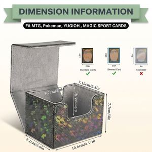 Boîte de rangement exclusive scintillante pour plus de 100 cartes - Étui TCG brillant pour Commander Pokémon, prête à être expédiée - Product Image 2