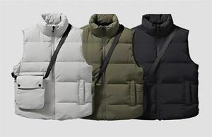 OEM سترة عالية الجودة للرجال والنساء شعار مخصص سترة بسحاب في الهواء الطلق سترة فقاعة للماء للجانبين - Product Image 4