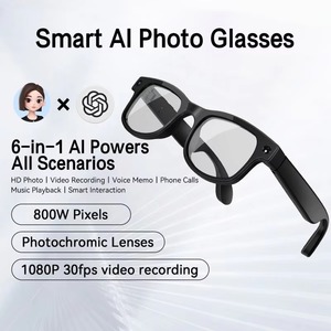 Lunettes de soleil intelligentes AI AIMB-G2 avec caméra 8 mégapixels, lentilles 3-en-1, anti-lumière bleue, 1200P, 290 mAh, Wi-Fi, anti-tremblement, lunettes intelligentes ChatGPT - Product Image 3