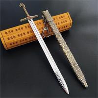 Mini Targaryen kılıç anahtarlık GTR04 oyunu Metal tahtlar silah modeli buz ve yangın silahları anahtarlık
