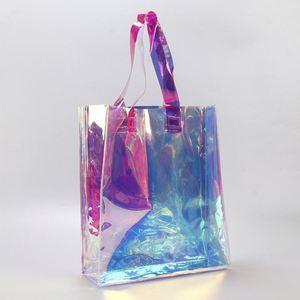 New Ideas Custom Logo PVC TPU Jelly Hologram Storage <b>Bags</b> Waterproof Clear <b>Beach</b> Shopping Tote Coffee <b>Bags</b> Jelly Effect for - Product Image 2
