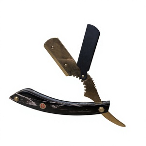 Rasoir droit IKZARSA I-BWR-01, lame en acier inoxydable, lame unique, manche en corne de buffle noir, pour hommes, barbier, extérieur, hôtel - Product Image 6