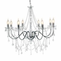Lustre en cristal de style européen, 12/8 supports de lampes, à utiliser pour la décoration d'hôtel et de mariage, lustre suspendu
