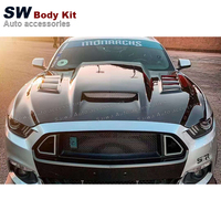 Capot en fibre de carbone de style TF pour Ford Mustang 2015-2017, mise à niveau, modification, couvercle de soupape de moteur avant, pièces automobiles, kit de performance