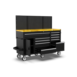 Chariot à outils en acier laminé à froid portable et robuste - OEM/ODM/OBM Chariot d'atelier Capacité de charge de 300 kg 10 tiroirs avec serrure - Product Image 4