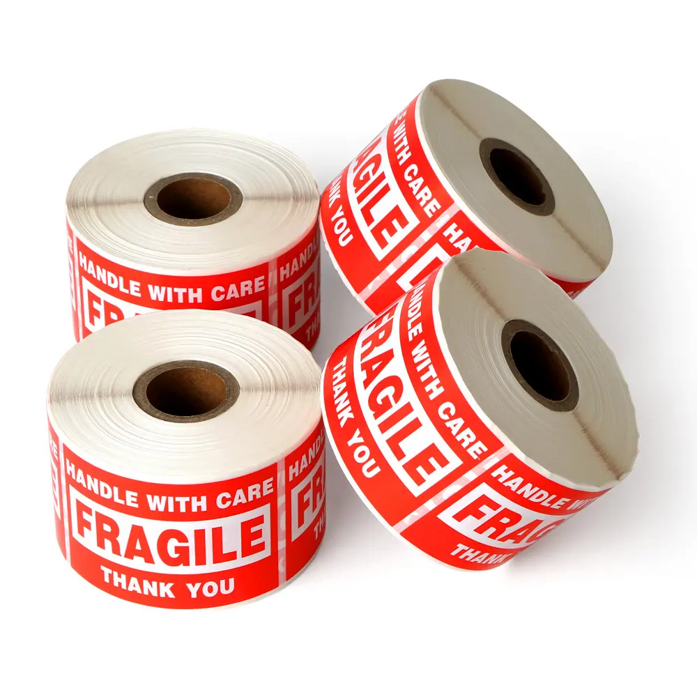 FRAGILE Sticker Handle With Care Shipping Labels-Self-Adhesive stickers (500 (1" x 3"))