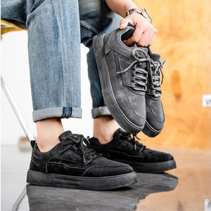 Breathable Korean Style Trendy Men's Casual Sports <b>Sneakers</b> Artificial <b>Leather</b> Upper Lace-Up Closure Durable Shoes - Product Image 4