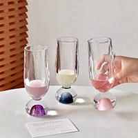 Verre à jus moderne et minimaliste, coloré, à fond rond, résistant à la chaleur, verres créatifs sans pied ni couvercle pour la maison