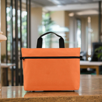2025 Logo personnalisé 600D Polyester portefeuille dossier unisexe fichier A4 taille Document sac de rangement Documents promotionnels sac de rangement