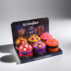 Conception créative, grand moulin à herbes en zinc à 4 parties, 80 mm, moulin à herbes portable en gros avec tiroir - Product Image 1