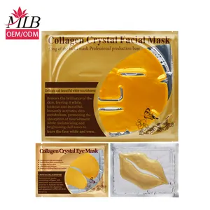 Wholesale supplier 14k 24 carat skin care oem product beauti crystal collagen gold hydration face facial mask
