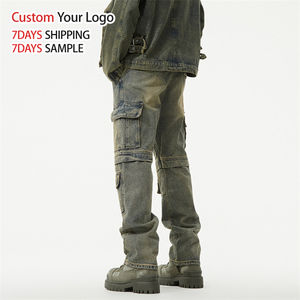 Jeans de Mezclilla Azul Y2K de Alta Calidad para Hombre, Estilo Vintage, Holgados, de Diseñador, para Streetwear - Product Image 3