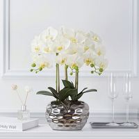 Bunga Anggrek Artifisial Grosir Oh Arts, Sentuhan Asli Lateks, Anggrek Phalaenopsis Palsu