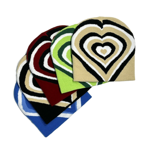 Chapeaux d'hiver personnalisés <span class=keywords><strong>Chapelier</strong></span> en coton tricoté en forme de cœur avec un design unique et l'impression de personnages Logo personnalisé et style d'image - Product Image 3