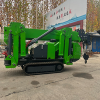 Mini grue araignée mobile personnalisable de 3 à 12 tonnes, hydraulique, sur chenilles, télescopique, avec stabilisateurs, moteur diesel Guan Yu Yanmar, 15 m