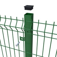 Valla Vertical de Acero Recubierto de PVC Verde, Panel de Malla 3D de 6 pies x 8 pies, 50 x 100, Tratada Térmicamente, Estilo Australiano para Uso en Aeropuertos