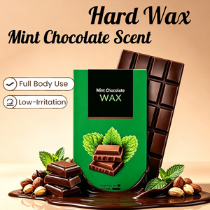 Cire dépilatoire dure en grains au chocolat OEM, <span class=keywords><strong>prix</strong></span> usine, 400g, pour peaux sensibles, faible irritation, pour jambes, corps et maillot - Product Image 1