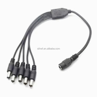 Câble répartiteur d'alimentation CC 12V 1 femelle 2 3 4 5 6 8 mâle accessoires de caméra de vidéosurveillance 2.1x5.5mm PE cuivre étamé pour la Construction