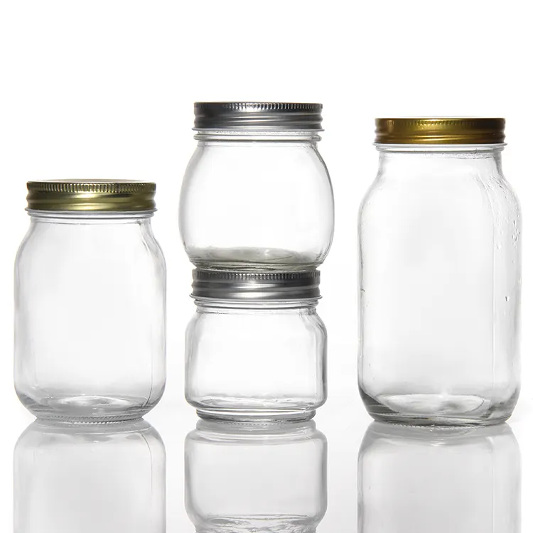 Harga Pabrik 150Ml 200Ml 250Ml 380Ml 500Ml 5Oz 6Oz Frasco De Vidrio Acar Kaca Mason Jar dengan Tutup