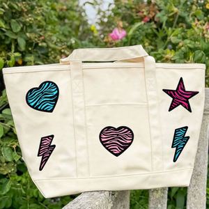 Accessoires DIY : Nouveaux patchs thermocollants à motif zèbre, cœur, éclair et étoile avec bord pailleté pour la décoration de vêtements tendance et de sacs - Product Image 3