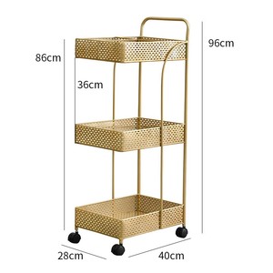 Chariot de rangement multifonctionnel haut de gamme pour cuisine, salle de bain, SPA, salon de beauté et manucure, avec chariot de service pour salon de beauté et restaurant - Product Image 2